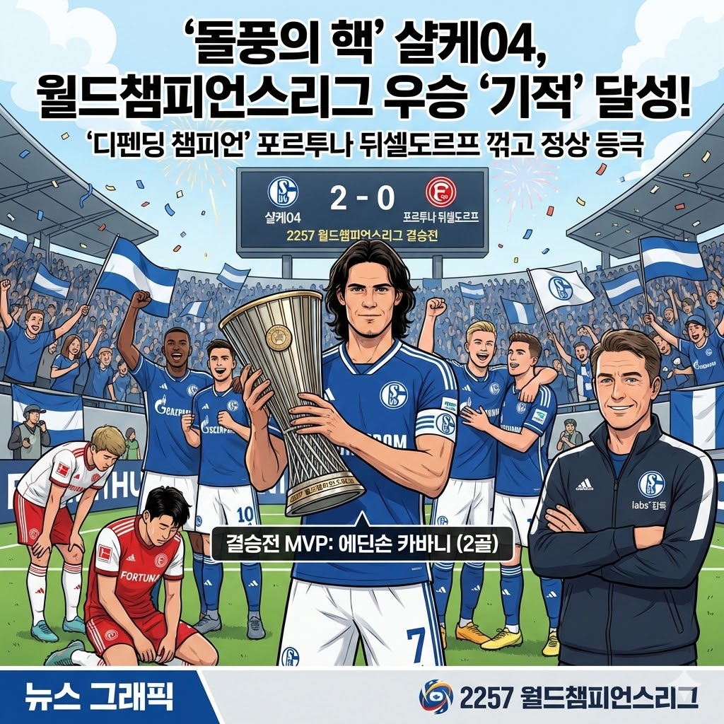 샬케04 월드챔피언스리그 우승샬케04 카바니 결승골뒤